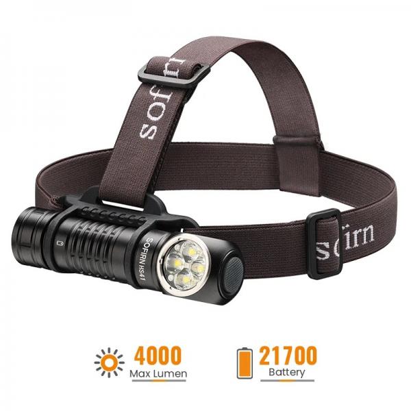 Sofirn HS41 – мощен LED челник 4000 лумена с Power Bank функция