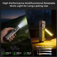 Wurkkos HD05 – мултифункционален фенер с 3100 лумена, UV и въртящ се floodlight Wurkkos HD05 – мултифункционален фенер с 3100 лумена, UV и въртящ се floodlight